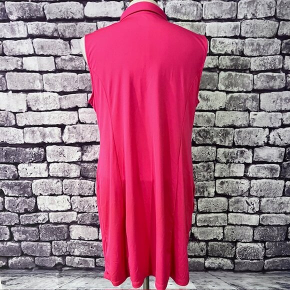 IZOD Pink & White Sleeveless Golf Dress Size XL - Picture 6 of 10